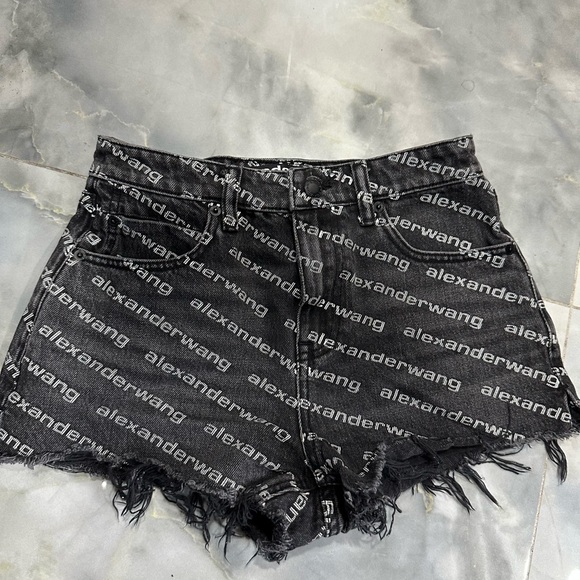 Alexander Wang Black Denim Shorts